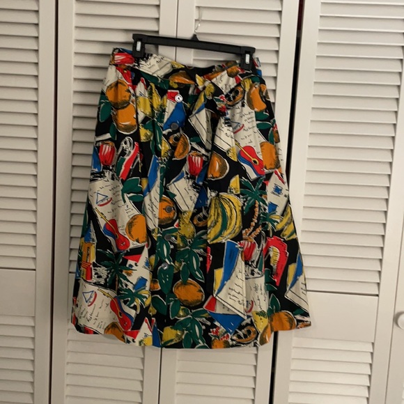 Jcrew midi tropical pattern skirt - Picture 2 of 7